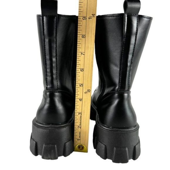 Sequined Tongue w Sparkling Lace Mid-Calf Boots Size (8) - Picture 12 of 12